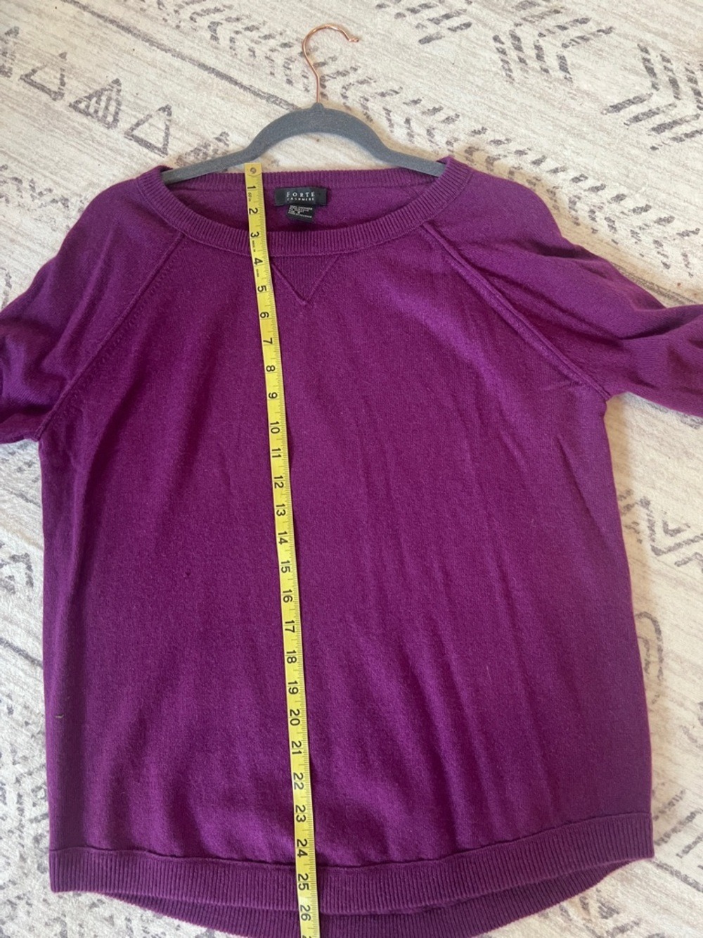 Forte Cashmere Purple Cowlneck Cashmere Sweater - Picture 3 of 8